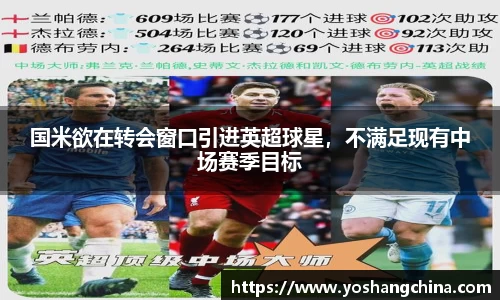 国米欲在转会窗口引进英超球星，不满足现有中场赛季目标